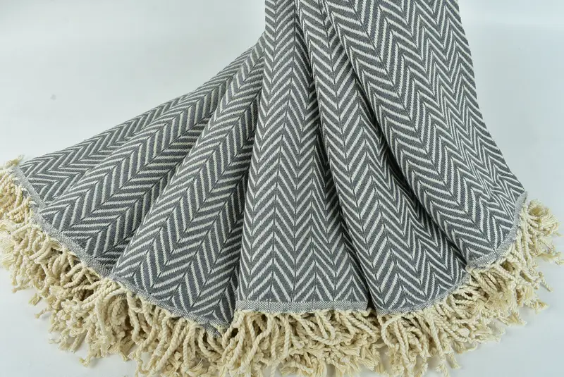 Personalized Turkish Towel, Beach Wedding Favor, Lightweight Turkish towel, Christmas Favors, Luxury towel, 70x40 Cotton Zig zag Towel, Guest Towel - 4