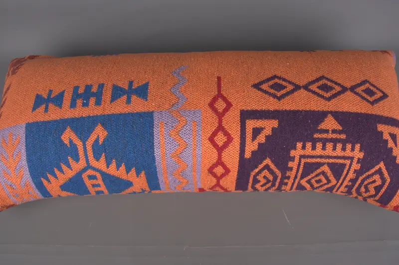 Outdoor Bolster Cushion Case, Pillow for Sofa, Vintage Kilim Pillow, Bed Pillow Case, Pillow Sham, 16x36 Blue Pillow Case, Ethnical Kilim Rug Pillow - 7