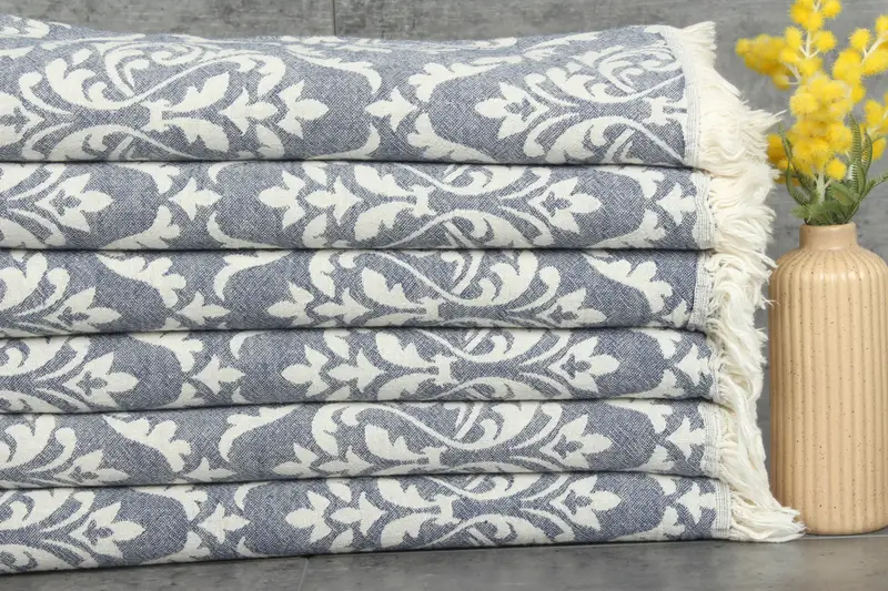 Peshtemal Towel, Bridesmaid Gifts, Travel Towel, Large Turkish Towel, 68x36 Cotton Baroque Towel, Custom Name Towel, Bachelorette Party Favors Beach - 2