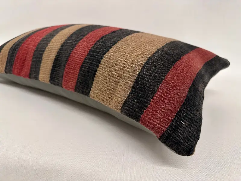 Gift Pillow, Pillow for Couch, Bohemian Cushion Cushion, Antique Pillows, Handwoven Pillow Case, 12x24 Red Cushion Case, Pillow Case - 6