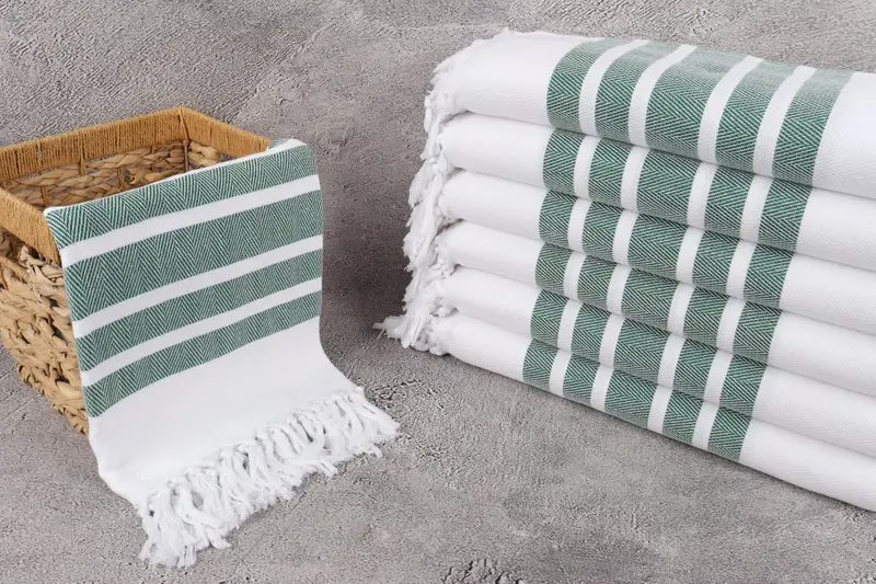 Turkish bath towel, Unique Wedding Gift, 70x40 Cotton Herringbone Towel, Bathroom Towel, Spa Towel, Travel towel, Absorbent towel, Peshtemal Towel - 3