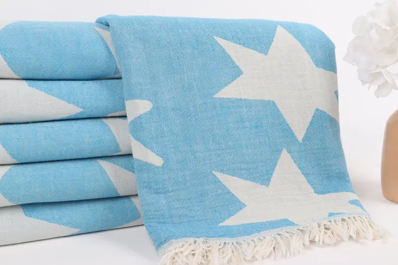 Personalized Bridesmaid Gift, 68x36 Cotton Star Design Towel, Embroidery Towels, Personalized Gift, Bachelor Party Favors, Best Friend Gift - 3