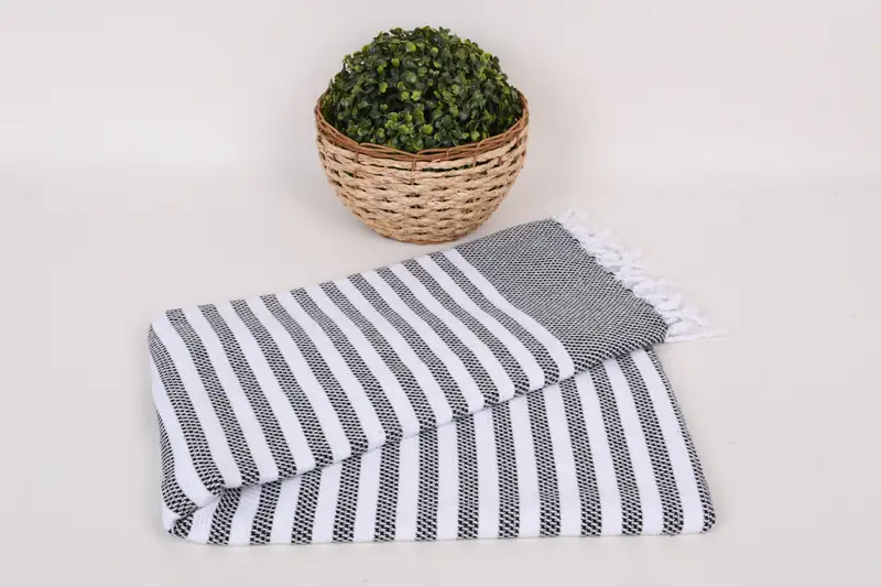 Gift For Bride, Organic Turkish towel, Personalized Wedding Gift, Turkish beach towel, Pool Towels, Organic Cotton Towel, 68x40 Cotton Striped Towel - 4