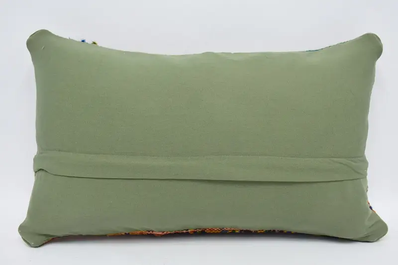 Pillow for Sofa, 12x20 Blue Cushion, Gift Pillow, Nomadic Pillow, Kilim Cushion Sham, Decorative Throw Cushion Case, Pillow Sham - 6
