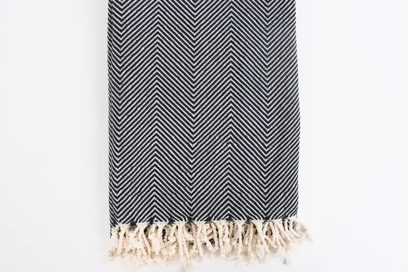 Lightweight Turkish towel, Custom Bath Towel, Memorial Gift, Bridesmaid Gift Towel, 70x40 Cotton Herringbone Towel, Personalized Beach Towel - 3