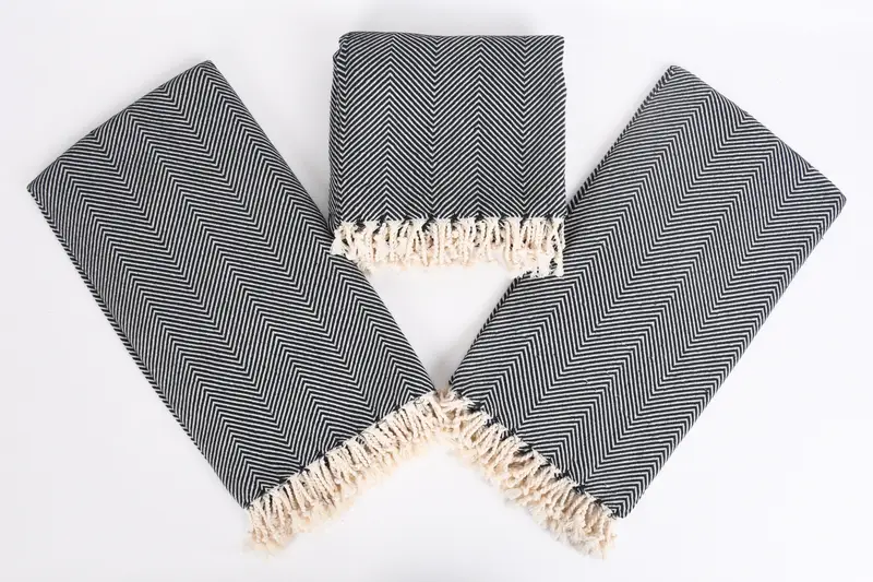 Lightweight Turkish towel, Custom Bath Towel, Memorial Gift, Bridesmaid Gift Towel, 70x40 Cotton Herringbone Towel, Personalized Beach Towel - 6