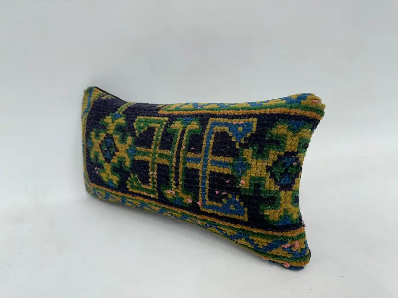 8x16 Blue Pillow, Ethnical Kilim Rug Pillow, Pillow Sham, Wholesale Cushion Cover, Aztec Pillow Cover, Vintage Kilim Pillow, Handmade Kilim Cushion - 4