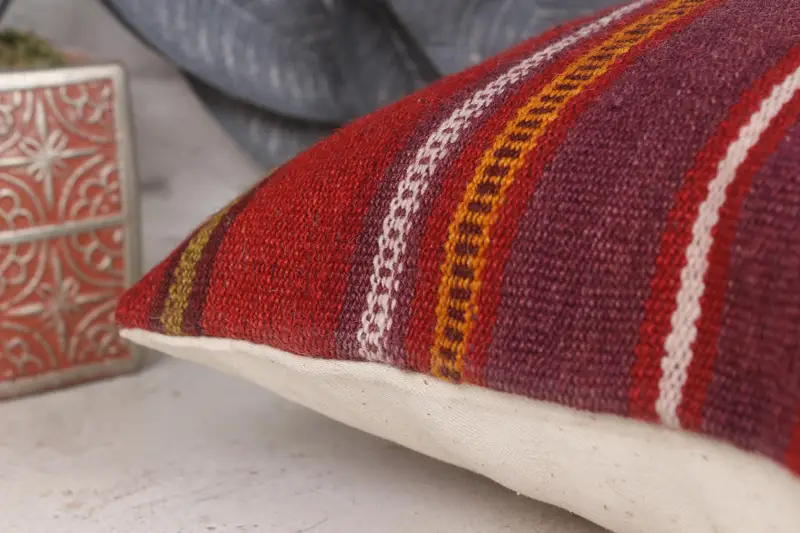 Antique Pillows, Vintage Kilim Pillow Cushion, 12x12 Purple Cushion Cover, Interior Designer Pillow, Pillow Cover, Vintage Pillow - 7