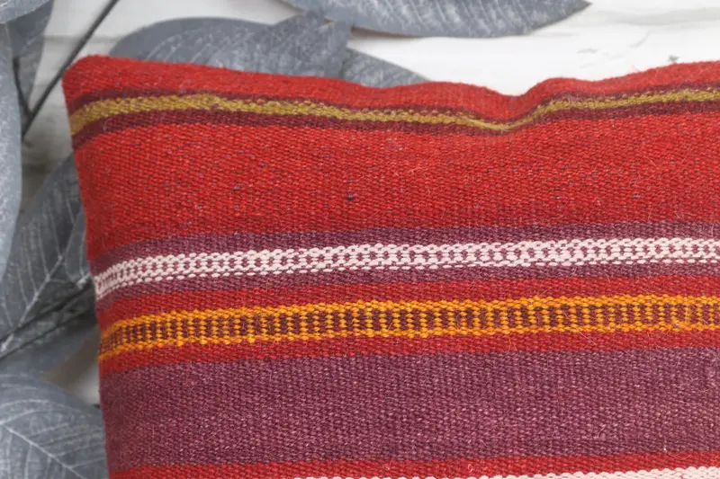 Antique Pillows, Vintage Kilim Pillow Cushion, 12x12 Purple Cushion Cover, Interior Designer Pillow, Pillow Cover, Vintage Pillow - 2