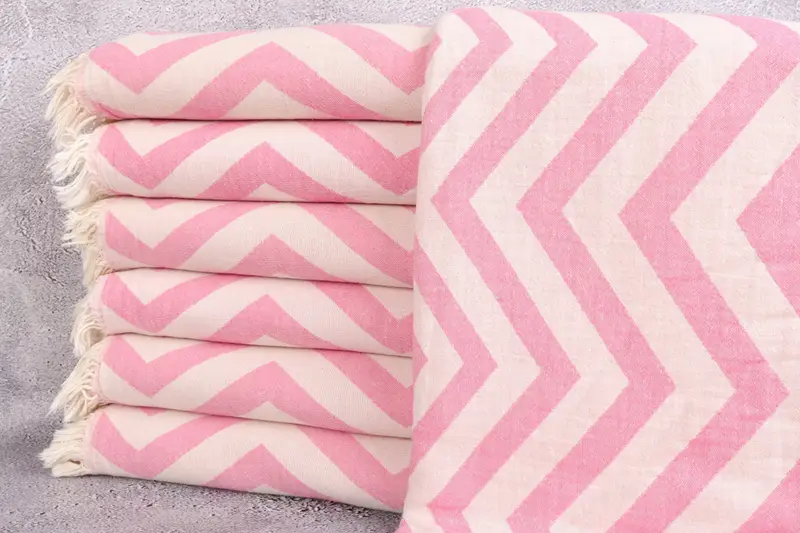 Bridesmaid Gift, Bachelorette Party Gifts Bridesmaids, Custom Towel Beach, Custom Beach Towel, Gift For Boyfriend, 70x40 Cotton Zigzag Design Towel - 1