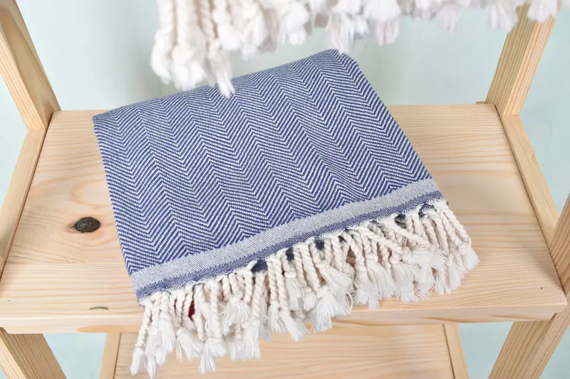 Handmade Gift, Thin and lightweight Turkish peshtemal, Wedding Favors, Yoga Towel, 68x36 Cotton Striped Towel, Lightweight towel, Gift Boxes Towel - 6