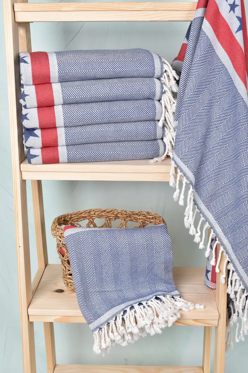 Handmade Gift, Thin and lightweight Turkish peshtemal, Wedding Favors, Yoga Towel, 68x36 Cotton Striped Towel, Lightweight towel, Gift Boxes Towel - 4