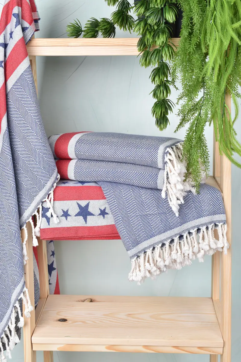 Handmade Gift, Thin and lightweight Turkish peshtemal, Wedding Favors, Yoga Towel, 68x36 Cotton Striped Towel, Lightweight towel, Gift Boxes Towel - 7