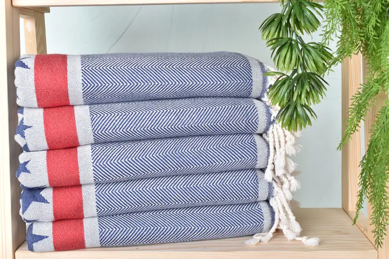 Handmade Gift, Thin and lightweight Turkish peshtemal, Wedding Favors, Yoga Towel, 68x36 Cotton Striped Towel, Lightweight towel, Gift Boxes Towel - 3