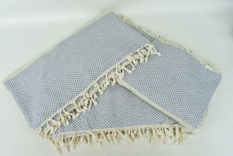 Housewarming Gift, 96x96 Cotton Polka Dot Towel, Woven Throw Blanket, Turkish Beach Blanket, Bridesmaid Gifts, Mother Of The Groom Gift - 6