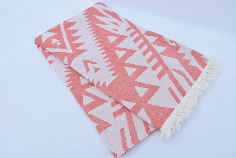 Quick-Dry Beach Towel, 76x40 Cotton Geometric Towel, Spa Towel, Wedding Gift For Bride, Wedding Towel, Organic Turkish towel, Bridal Shower Favors - 6