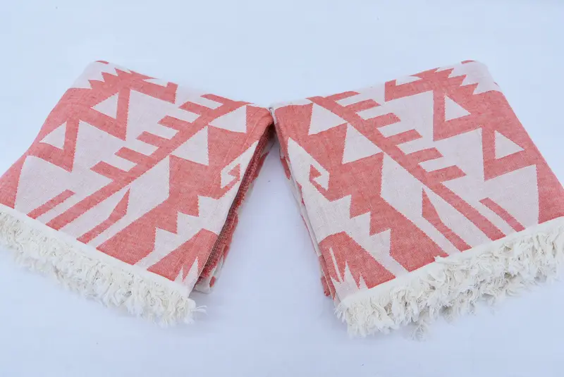 Quick-Dry Beach Towel, 76x40 Cotton Geometric Towel, Spa Towel, Wedding Gift For Bride, Wedding Towel, Organic Turkish towel, Bridal Shower Favors - 5