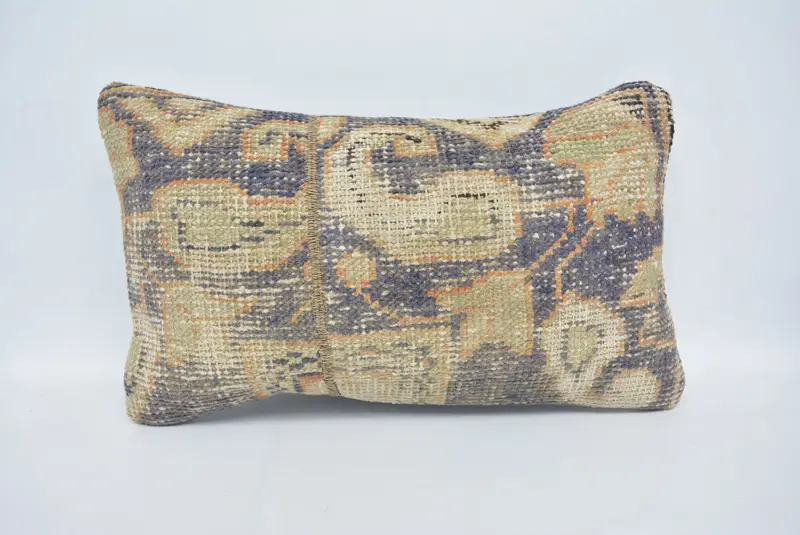 Pillow for Sofa, 12x20 Beige Pillow Cover, Ethnical Kilim Rug Pillow, Pillow for Couch, Designer Throw Cushion Case, Pillow Cover - 1