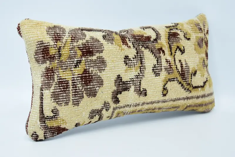 Antique Pillows, Pillow, 8x16 Beige Pillow Cover, Accent Throw Cushion, Vintage Kilim Throw Pillow, Ethnic Pillow Sham, Pillow for Couch - 3