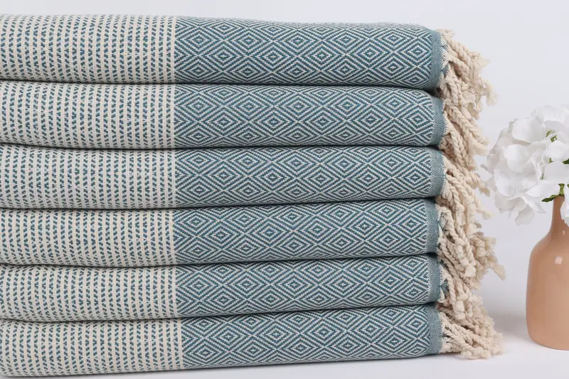 Bachelor Gift, Wedding Gift, Peshtemal Towel, Turkish bath towel, Spa Gift Towel, 70x40 Cotton Chevron Towel, Fringed Turkish towel for poolside - 3