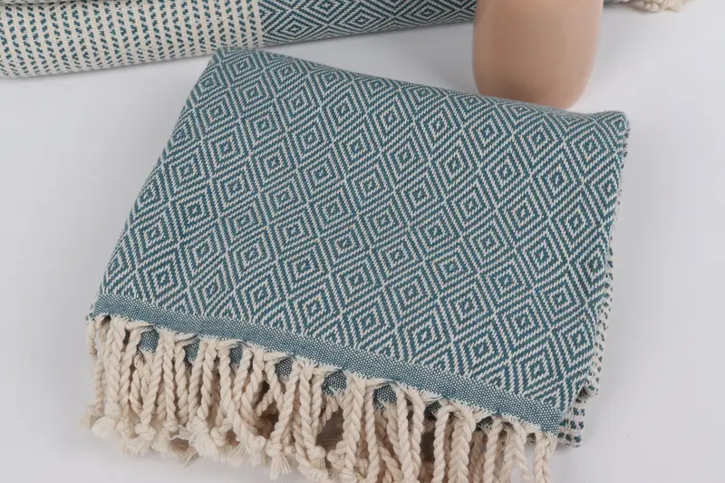 Bachelor Gift, Wedding Gift, Peshtemal Towel, Turkish bath towel, Spa Gift Towel, 70x40 Cotton Chevron Towel, Fringed Turkish towel for poolside - 5
