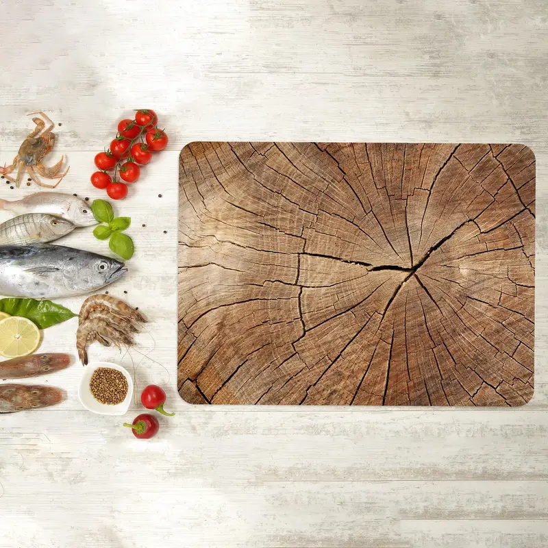 Soyut Ahşap Desenli Cam Kesme Tahtası, Çağdaş Mutfağın Temeli