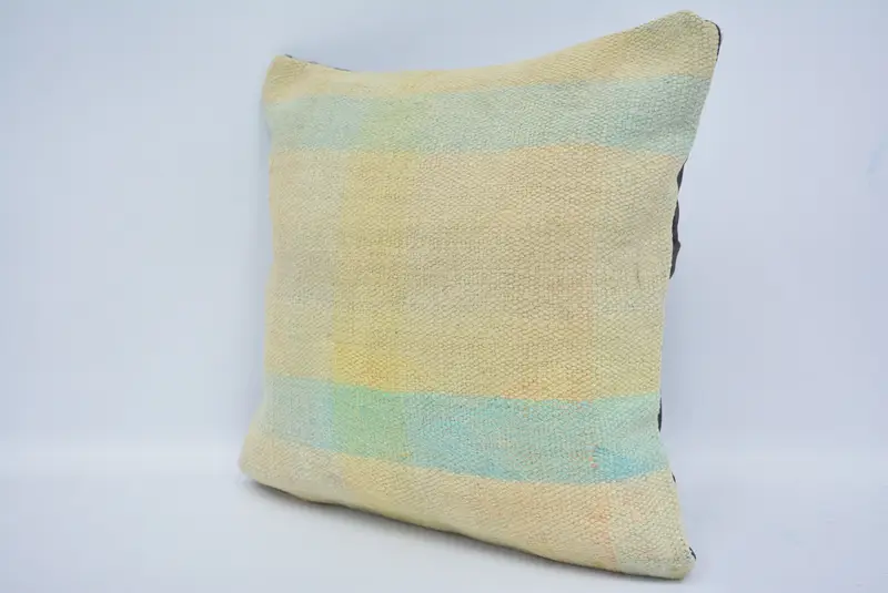 Handmade Embroidered Decorative Pillow, 12x12 Inch Square Pillow - 4
