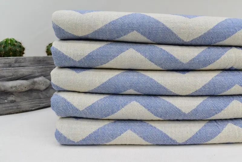 Personalized Gift, Monogram Hand Towel, Bachelorette Favor, Spooky Bachelorette Party Gifts, Bathroom Towels, 40x24 Cotton Zigzag Design Towel - 5