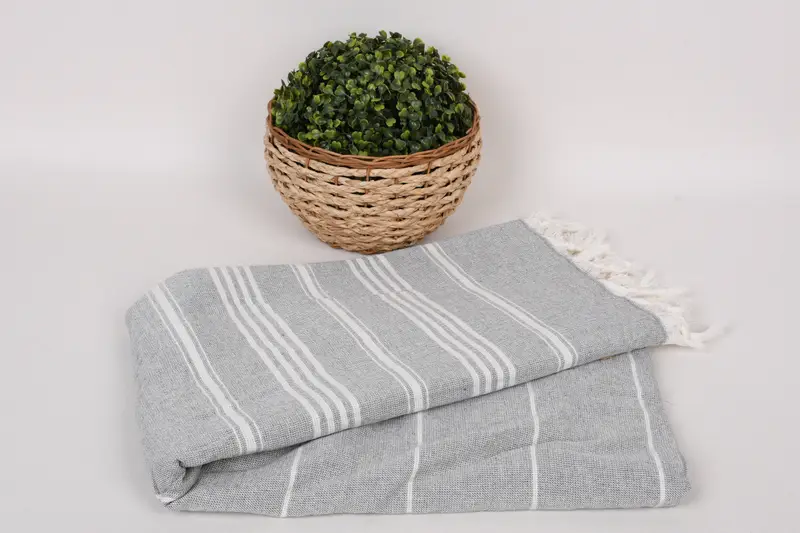 Quick-dry towel, Bridesmaid Gift, 70x40 Cotton Striped Towel, Unique Turkish towel with custom embroidery USA, Handmade Gift, Birthday Gift - 4