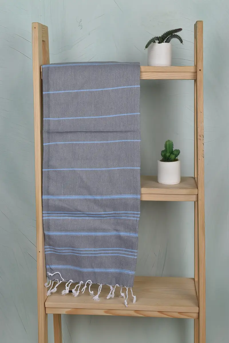 Turkish Tea Towel, Monogrammed Hand Towel, Welcome Wedding Gift, 40x24 Cotton Striped Towel, Decorative Towel, Guest Towel, Bathroom Towels - 8