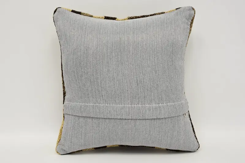Gift Pillow, Throw Kilim Pillow, Toss Pillow Sham, Pillow Sham, Outdoor Throw Pillow Cover, Antique Pillows, 12x12 Brown Cushion Case - 6
