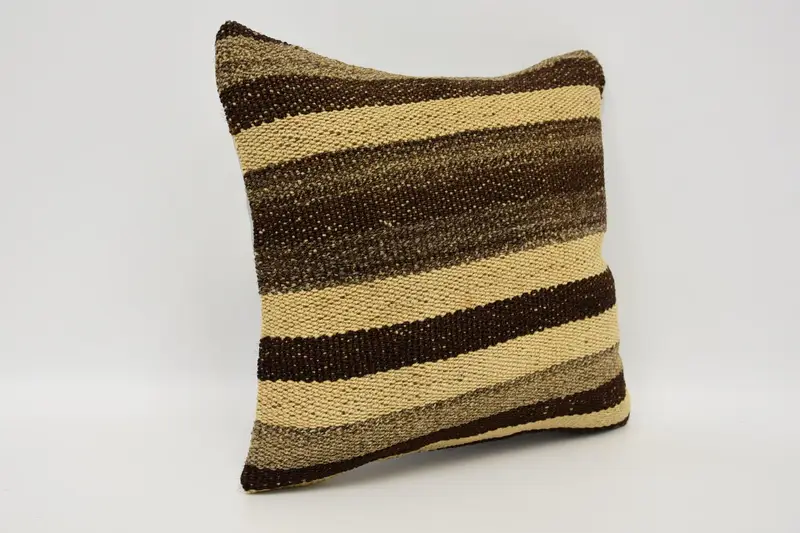 Gift Pillow, Throw Kilim Pillow, Toss Pillow Sham, Pillow Sham, Outdoor Throw Pillow Cover, Antique Pillows, 12x12 Brown Cushion Case - 3