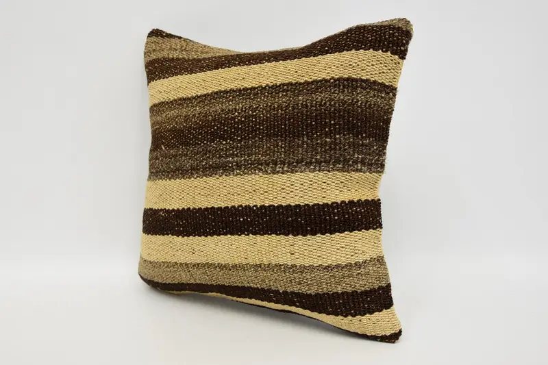 Gift Pillow, Throw Kilim Pillow, Toss Pillow Sham, Pillow Sham, Outdoor Throw Pillow Cover, Antique Pillows, 12x12 Brown Cushion Case - 4