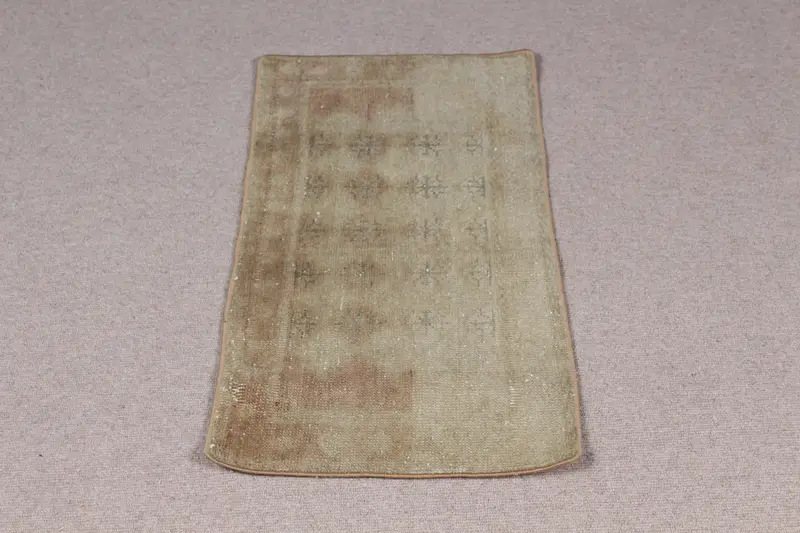 ブラウン & レッド チェック ラグ 1.4x2.9 フィート シックな装飾