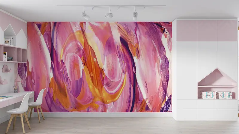 Contemporary Wall Poster,Modern Mural,Bright Wall Paper,Colorful Mural,Modern Wall Paper,Paper Wall Art ,Modern Wall Art, - 8