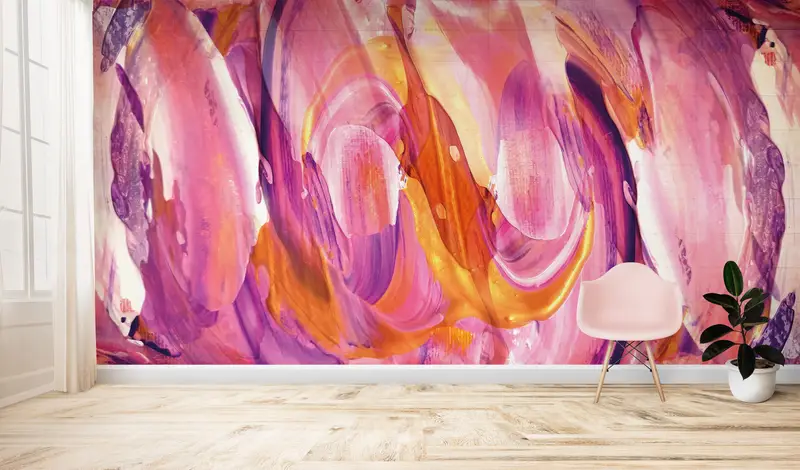 Contemporary Wall Poster,Modern Mural,Bright Wall Paper,Colorful Mural,Modern Wall Paper,Paper Wall Art ,Modern Wall Art, - 10
