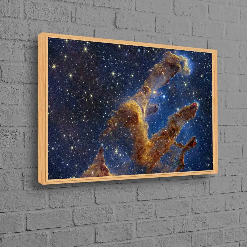 Lienzo estelar: los pilares de la creación de la NASA Lámina artística