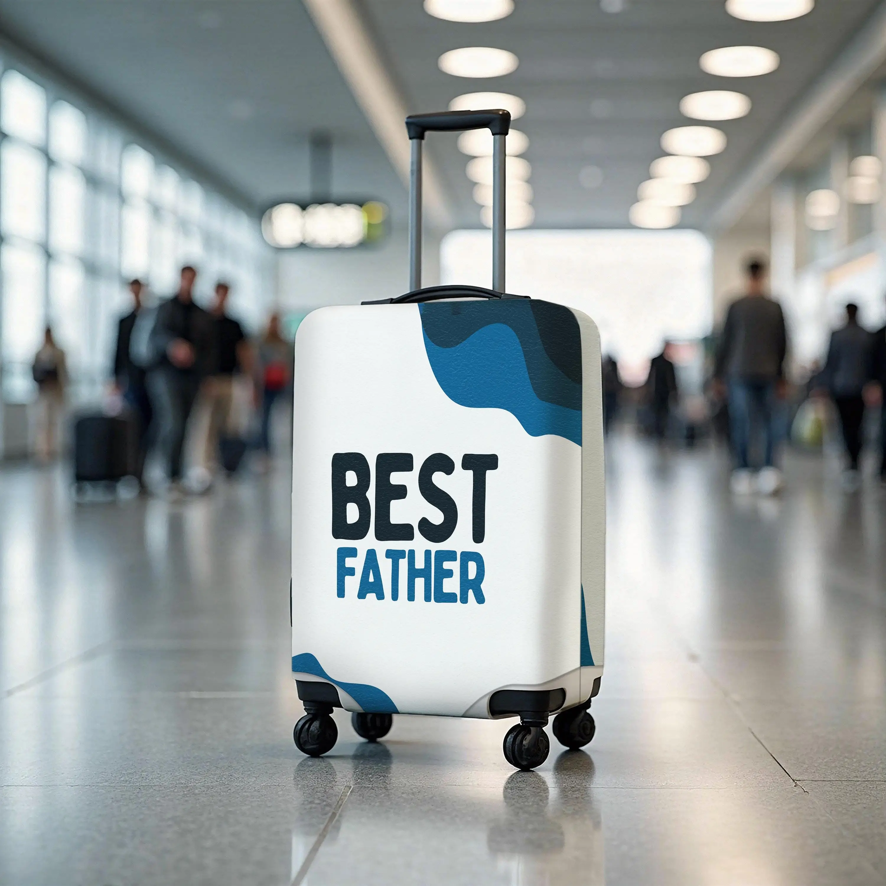 Best Father Luggage Cover, Father Suitcase Cover, Gift For Dad, Fathers Day Gift Idea, Suitcase - 1