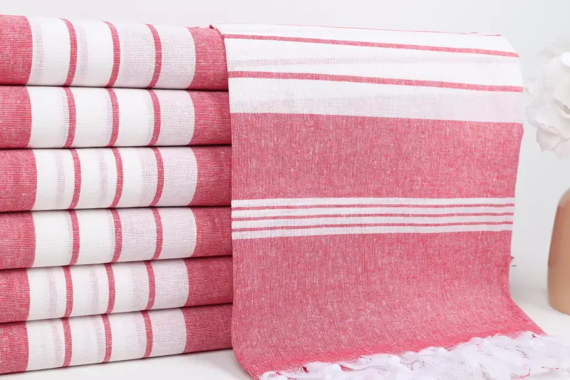 Fringed Turkish towel for poolside, Summer Gift, Birthday Gift, 68x36 Cotton Striped Towel, Bath towel, Custom Beach Towel, Custom Wedding Towel - 2