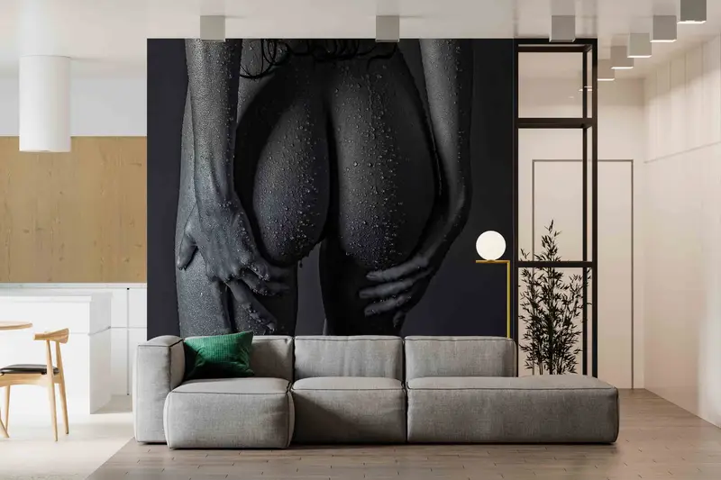 Woman Butt Paper Art, 3D Paper Wall Art, Naked Woman Butt Photo Wall Poster, Nude Wall Painting, Naked Butt Wall Art, Wallpaper, Mature Art - 3
