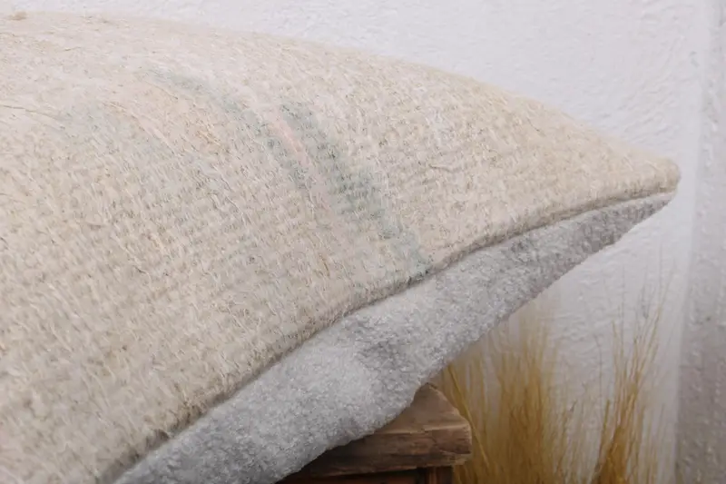 Natural Cushion, Ethnical Kilim Rug Pillow, Vintage Kilim Throw Pillow, Gift Pillow, Cushion Case, 18x18 Beige Pillow Cover, Chair Cushion Cover - 6