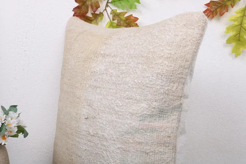 Natural Cushion, Ethnical Kilim Rug Pillow, Vintage Kilim Throw Pillow, Gift Pillow, Cushion Case, 18x18 Beige Pillow Cover, Chair Cushion Cover - 5