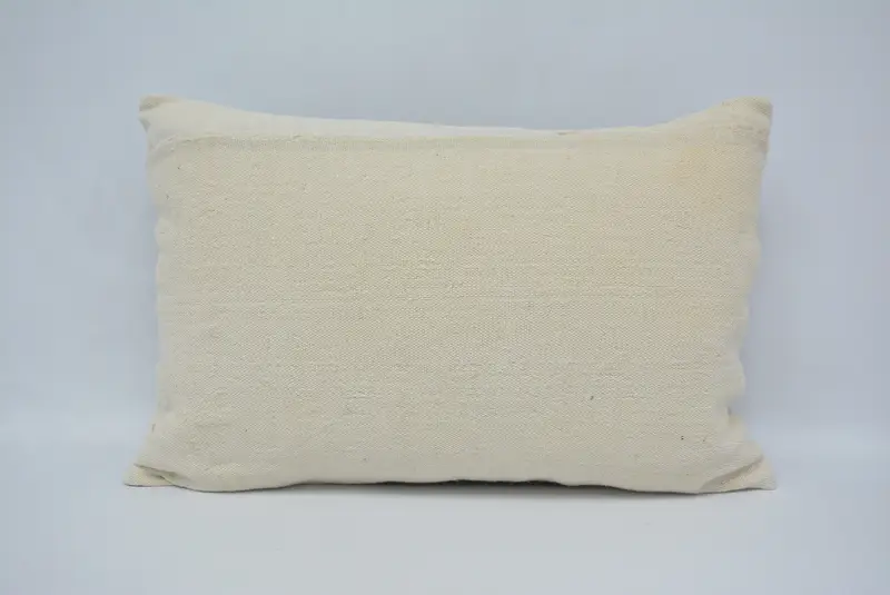 Colorful Pillow Case, Turkish Kilim Pillow, 16x24 White Cushion Case, Handmade Kilim Cushion, Pillow for Sofa, Shabby Chic Pillow Sham, Pillow Cover - 1