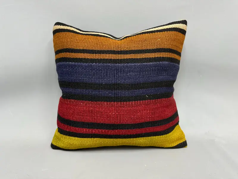 Turkish Pillow, Boho Pillow, Oriental Pillow Cover, Boho Chic Pillow Case, 20x20 Red Pillow, Pillow Case, Antique Pillows - 4