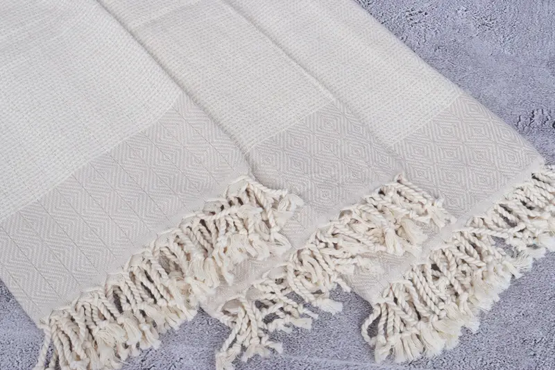 70x40 Cotton Diamond Towel, Bachelorette Gifts, Monogram Turkish Towel, Handwoven Turkish Towel, Organic Turkish towel, Wedding Day Gift For Bride - 5