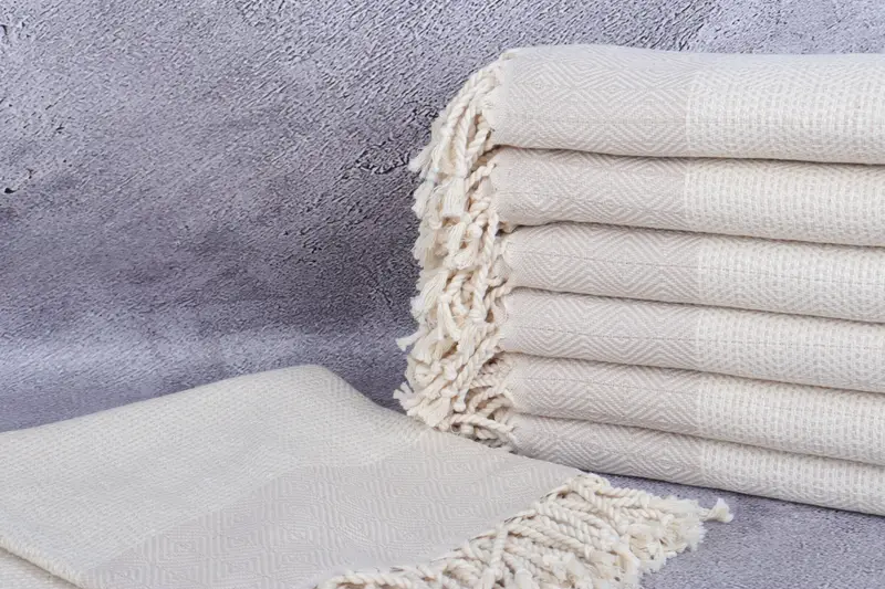 70x40 Cotton Diamond Towel, Bachelorette Gifts, Monogram Turkish Towel, Handwoven Turkish Towel, Organic Turkish towel, Wedding Day Gift For Bride - 2
