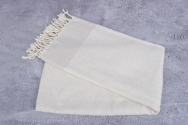 70x40 Cotton Diamond Towel, Bachelorette Gifts, Monogram Turkish Towel, Handwoven Turkish Towel, Organic Turkish towel, Wedding Day Gift For Bride - 6