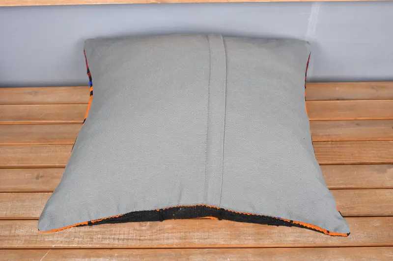 Cushion Cover, Vintage Pillow, Home Decor Pillow, Turkish Kilim Pillow, 20x20 Brown Pillow Sham, Decorative Bolster Pillow Case - 5