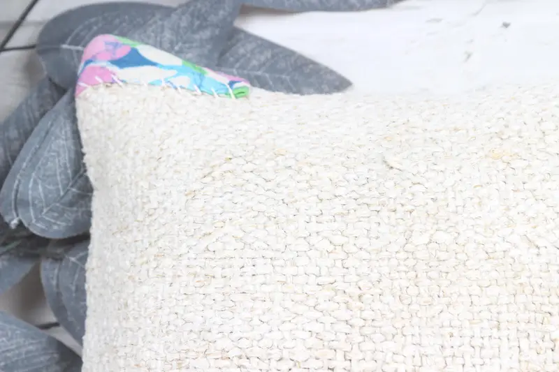 12x12 Beige Pillow Sham, Gift Pillow, Boho Pillow, Decorative Bolster Pillow, Cushion Cover, Outdoor Throw Pillow, Kilim Pillow - 2