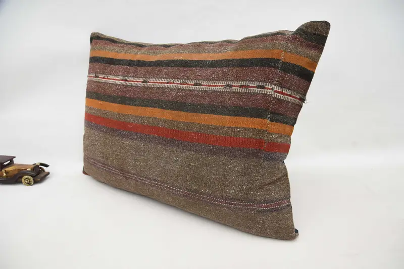 Designer Throw Pillow Case, 20x28 Brown Pillow, Cushion Case, Vintage Pillow, Boho Pillow Sham Cover, Boho Throw Cushion Case, Pillow for Sofa - 5